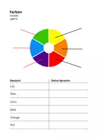 Vorschau - Arbeitsblätter - Farben - einfaches Niveau - DaZ - Deckblatt