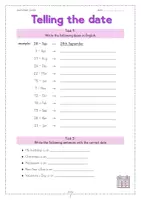 Vorschau - Arbeitsblätter - Telling the date, worksheet (mit Lösung) - Deckblatt