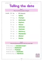 Vorschau - Arbeitsblätter - Telling the date, worksheet (mit Lösung) - Seite 2