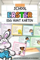 Vorschau - Arbeitsblätter - Easter Egg Hunt at School | Ostereiersuche Englisch - Deckblatt