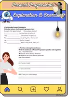 Vorschau - Arbeitsblätter - Present Progressive Explanation & Exercises - Seite 1