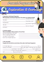 Vorschau - Arbeitsblätter - Present Progressive Explanation & Exercises - Seite 2