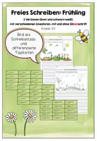 Vorschau - Arbeitsblätter - Freies Schreiben Frühling Klasse 1/2 - Deckblatt