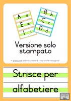 anteprima - Flashcard - Strisce alfabetiere - Stampato - Pagina di copertina
