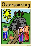Vorschau - Stationenlernen - Ostersonntag SYMBOLKARTE Religionsunterricht FREEBIE Ostern kostenlos - Seite 1