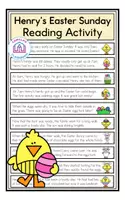 Aperçu - Feuilles d'exercices - Henry's Easter Sunday - Reading Activity - Page de couverture