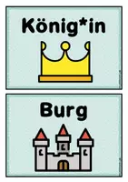 Vorschau - Mal- und Bastelvorlagen - Ampel Verhalten / Lautstärke - Thema Mittelalter Märchen - Seite 1