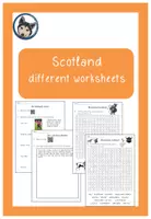 Vorschau - Arbeitsblätter - Schottland Scotland worksheets, United Kingdom - Deckblatt