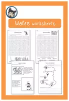 Vorschau - Arbeitsblätter - Wales worksheets, United Kingdom - Deckblatt