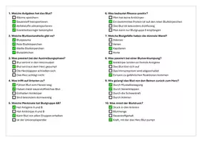 Vorschau - Arbeitsblätter - Herzkreislauf und Blut Übungen - Seite 2