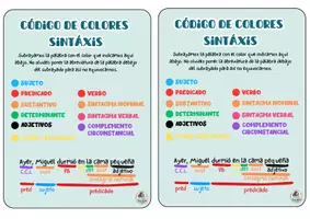 Vista previa - Hojas de trabajo - CÓDIGO DE COLORES PARA SINTAXIS - página 1