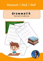 Vorschau - Arbeitsblätter - Deutsch DAZ/DAF Grammatik Relativsätze - Deckblatt