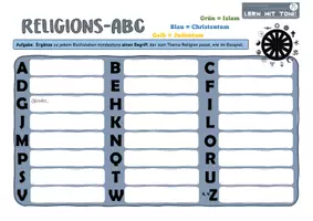 Vorschau - Arbeitsblätter - Religions-ABC - Unterrichtseinstieg - Deckblatt