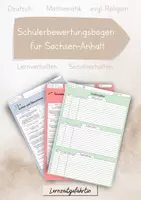 Vorschau - Anderer Materialtyp - Kompetenzbewertungsbögen (Mathe, Deutsch, Religion) - Deckblatt