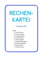 Vorschau - Arbeitsblätter - Rechenkartei ZR 10, ZR 20 - Deckblatt