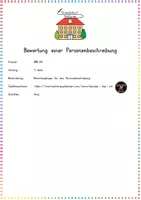 Vorschau - Klassenarbeiten - Personenbeschreibung: Kriterienraster & Bewertungsbogen (Aufsatz) - Deutsch - Kl. 3/4 - Seite 2
