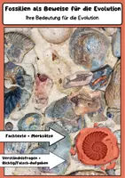 Vorschau - Arbeitsblätter - Fossilien als Beweise für die Evolution - Deckblatt
