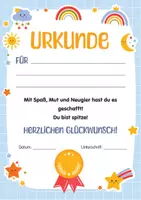 Vorschau - Poster - Urkunde für Kinder. Urkunde für besondere Leistungen. Zertifikat für Kinder. Zeugnis für Kinder. Teilnehmerurkunde. - Seite 1