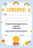 Vorschau - Poster - Urkunde für Kinder. Urkunde für besondere Leistungen. Zertifikat für Kinder. Zeugnis für Kinder. Teilnehmerurkunde. - Seite 2