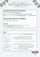 Vorschau - Arbeitsblätter - Present Perfect Progressive - Deckblatt