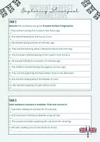Vorschau - Arbeitsblätter - Present Perfect Progressive - Seite 1