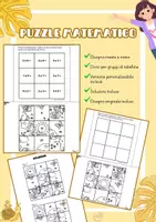 anteprima - Esercizi - PUZZLE MATEMATICO delle tabelline - Pagina di copertina