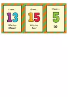 anteprima - Flashcard - Numbers (0-20): I have... Who has...? - Game (English) / Numeri (0-20): Io ho... Chi ha...? - Gioco (Inglese) - Pagina 3