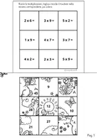 anteprima - Esercizi - PUZZLE MATEMATICO delle tabelline - Pagina 1