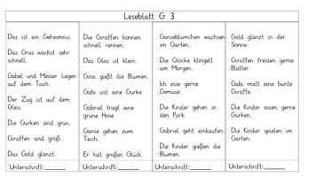 Vorschau - Arbeitsblätter - Leseblätter g - Seite 3