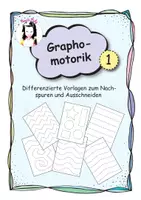 Vorschau - Arbeitsblätter - Graphomotorik 1 - Nachspuren und Ausschneiden - Deckblatt