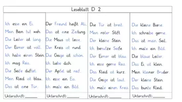 Vorschau - Arbeitsblätter - differenzierte Leseblätter Ei/ei - Deckblatt