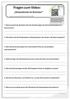 Vorschau - Arbeitsblätter - Hitzerekorde im Sommer - Deckblatt