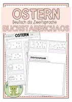 Vorschau - Arbeitsblätter - OSTERN Buchstabenchaos - Deckblatt