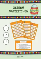 Vorschau - Stationenlernen - Osterliche Satzzeichen (für die 2. und 3. Klasse) - Deckblatt