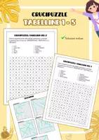 anteprima - Esercizi - CRUCIPUZZLE: tabelline da 1 a 5 - Pagina di copertina