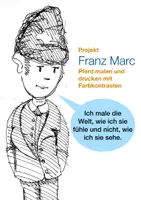 Vorschau - Mal- und Bastelvorlagen - Franz Marc in der Grundschule: Pferd malen und drucken in Farbkontrasten - Deckblatt