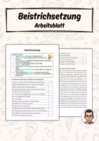 Vorschau - Arbeitsblätter - Arbeitsblatt - Beistrichsetzung - Deckblatt