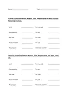 Vorschau - Arbeitsblätter - Zuordnung von do und does im Kontext von Fragen im simple present - Deckblatt