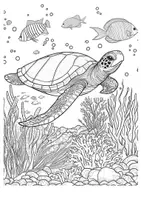 Vorschau - Arbeitsblätter - Unterwasser Ausmalbilder Entspannung Malbuch ausmalen - Seite 3