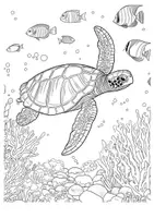 Vorschau - Arbeitsblätter - Unterwasser Ausmalbilder Zwischendurch Mandala Malbuch - Seite 2