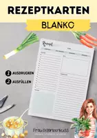 Vorschau - Arbeitsblätter - Rezeptkarten Blanko Pastell zum Selbstschreiben - Seite 1
