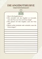 Vorschau - Arbeitsblätter - Angebots- und Nachfragekurve, Gleichgewichtspreis - Seite 3