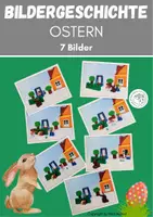 Vorschau - Arbeitsblätter - Bildergeschichte Ostern - Osterhase - Deckblatt