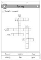 Vorschau - Arbeitsblätter - Spring (Frühling) Arbeitsblatt Kreuzworträtsel differenziert Englisch - Seite 3