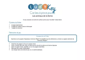 Aperçu - Apprentissages en autonomie - Les cartes à pince puzzles des animaux de la ferme - Page 2
