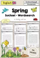 Vorschau - Arbeitsblätter - Spring (Frühling) Arbeitsblatt Suchsel differenziert Englisch - Deckblatt