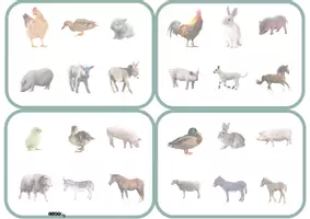 Aperçu - Apprentissages en autonomie - Le loto des animaux de la ferme - Page 3