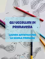 anteprima - Materiale per pittura e bricolage - Gli uccellini di primavera - Pagina di copertina