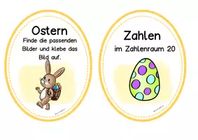 Vorschau - Stundenentwürfe - Ostern Klasse 1, Rechenspaziergang ZR 20, differenziert. - Seite 1