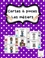 Aperçu - Feuilles d'exercices - Cartes à pinces Les métiers - Page de couverture